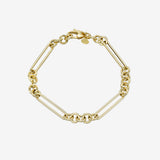 14K Gold Elongated Paper Clip Chain Bracelet Chains Zoe Lev Jewelry