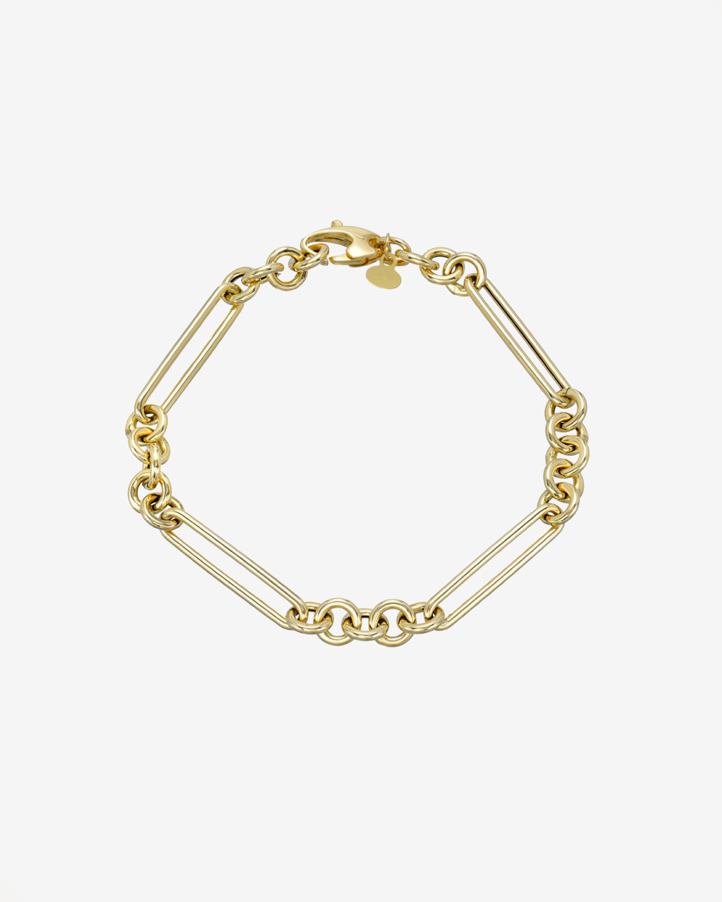14K Gold Elongated Paper Clip Chain Bracelet Chains Zoe Lev Jewelry