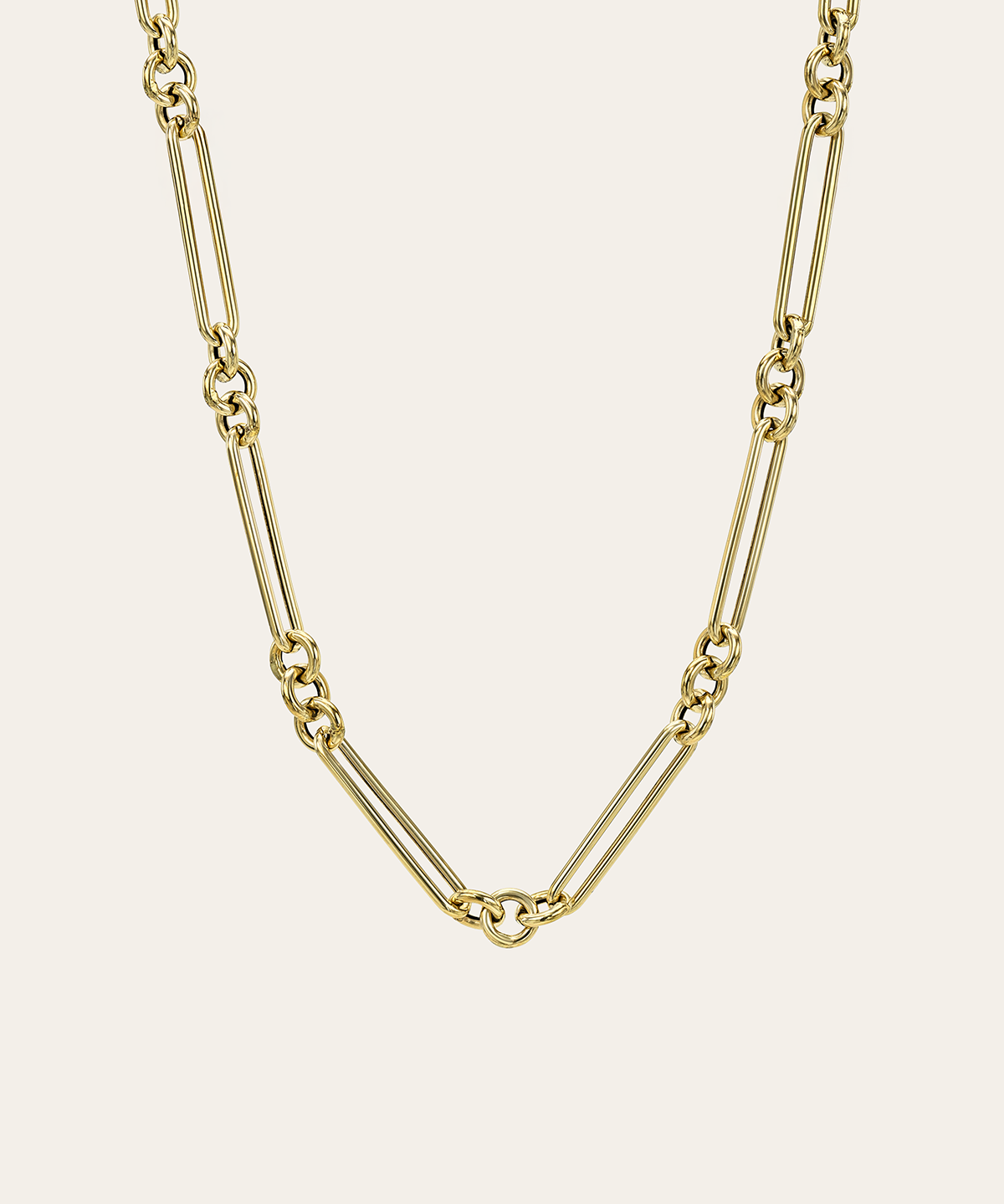 14K Gold Elongated Paper Clip Chain Necklace Chains Zoe Lev Jewelry