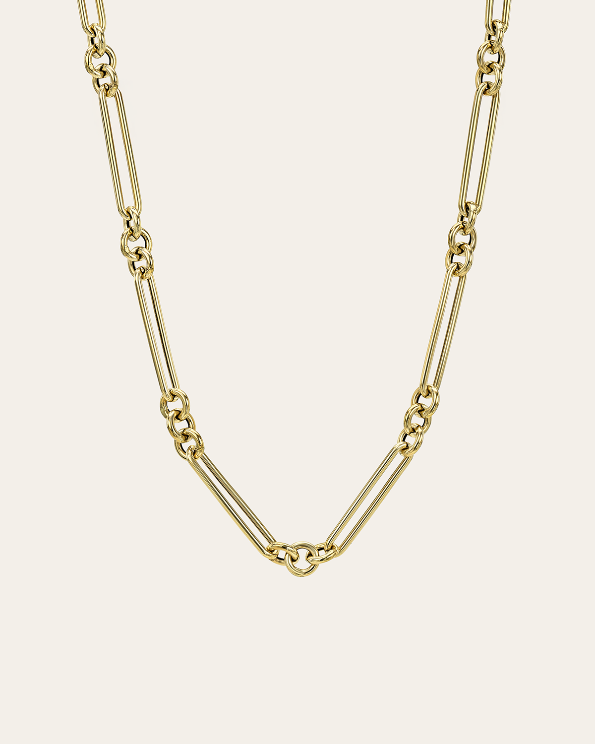 14K Gold Elongated Paper Clip Chain Necklace Chains Zoe Lev Jewelry