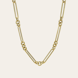 14K Gold Elongated Paper Clip Chain Necklace Chains Zoe Lev Jewelry