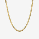 14K Gold Flat Curb Link Necklace