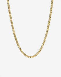 14K Gold Flat Curb Link Necklace Chains Zoe Lev Jewelry