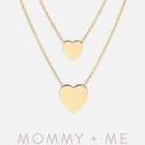 14K Gold Heart Necklaces - Mommy + Me Zoe Lev Jewelry