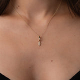 14K Gold Heirloom Charm with Diamond Evil Eye SAMPLE SALE Zoe Lev Jewelry