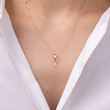 14K Gold Heirloom Charm with Initial Personalized Zoe Lev Jewelry
