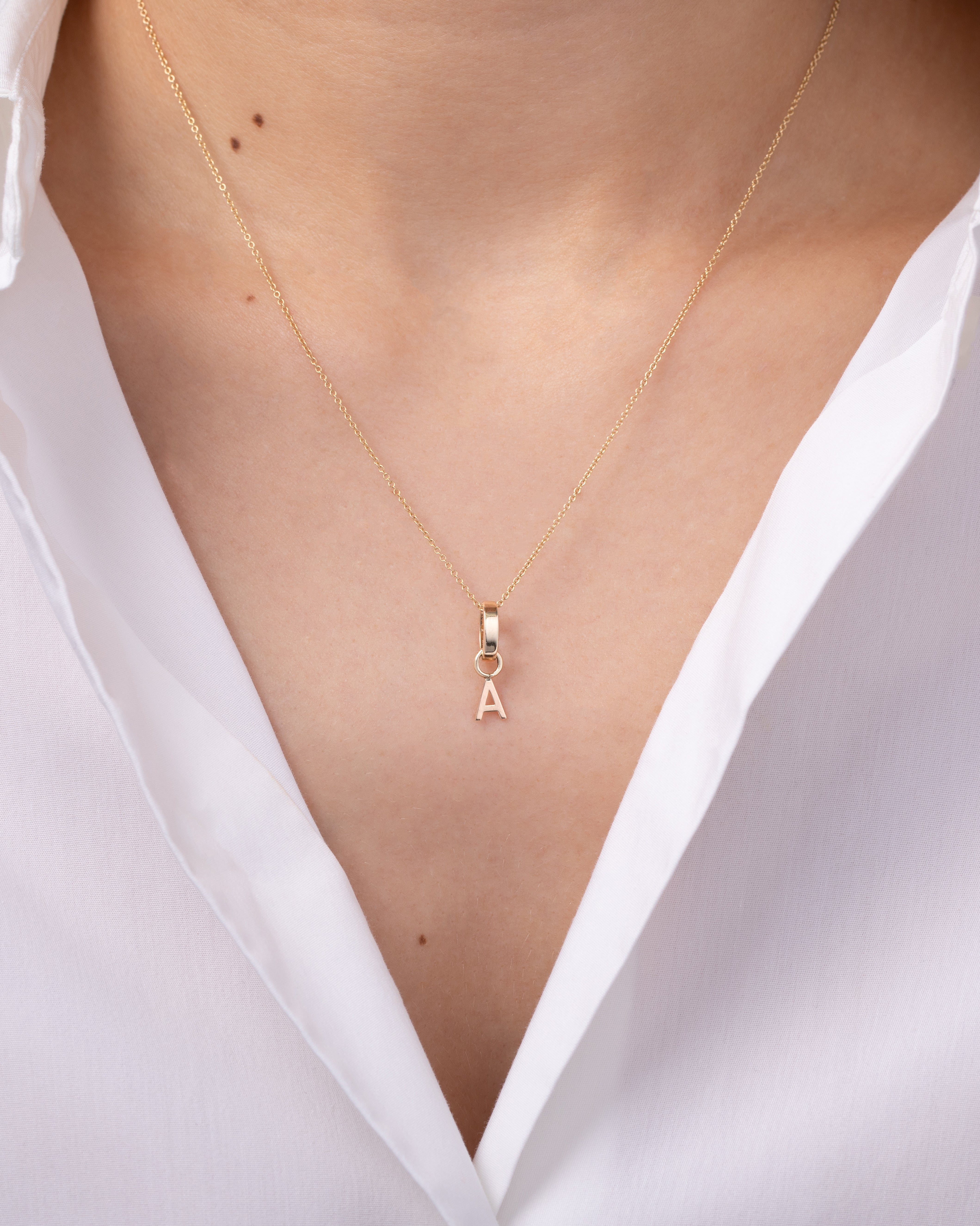 14K Gold Heirloom Charm with Initial Personalized Zoe Lev Jewelry