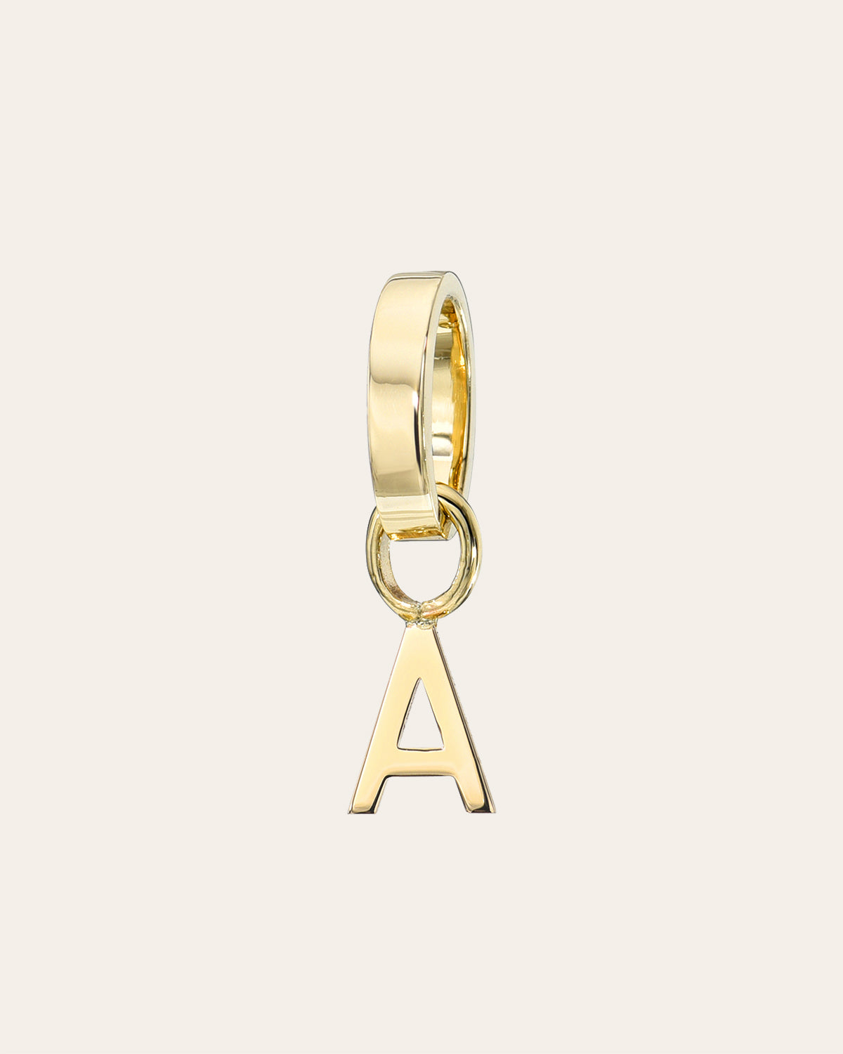 14K Gold Heirloom Charm with Initial Personalized Zoe Lev Jewelry