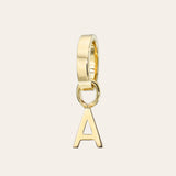 14K Gold Heirloom Charm with Initial Personalized Zoe Lev Jewelry
