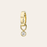 14K Gold Heirloom Charm with Small Diamond Bezel Zoe Lev Jewelry