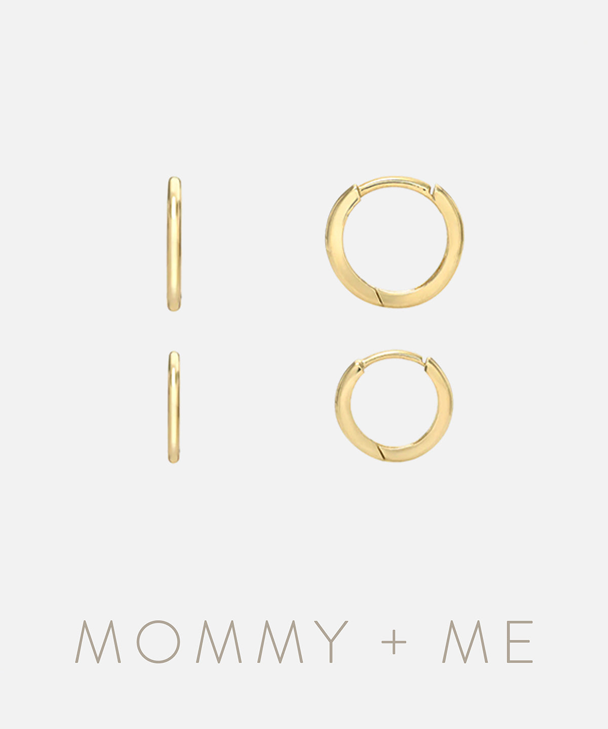 14K Gold Huggies - Mommy + Me Hoops & Huggies Zoe Lev Jewelry
