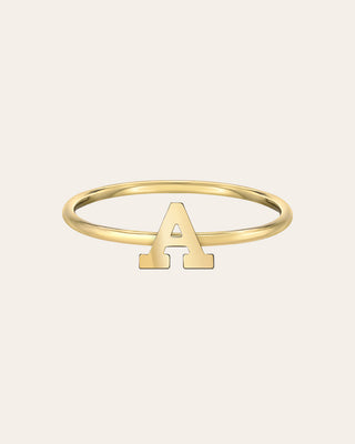 14k Gold Initial Ring