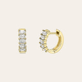 Lab Diamond Baguette Huggies Hoops & Huggies Zoe Lev Jewelry