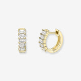 Lab Diamond Baguette Huggies Hoops & Huggies Zoe Lev Jewelry
