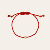 14k Gold Lab Diamond Bezel Fortune Anklet Fortune Zoe Lev Jewelry