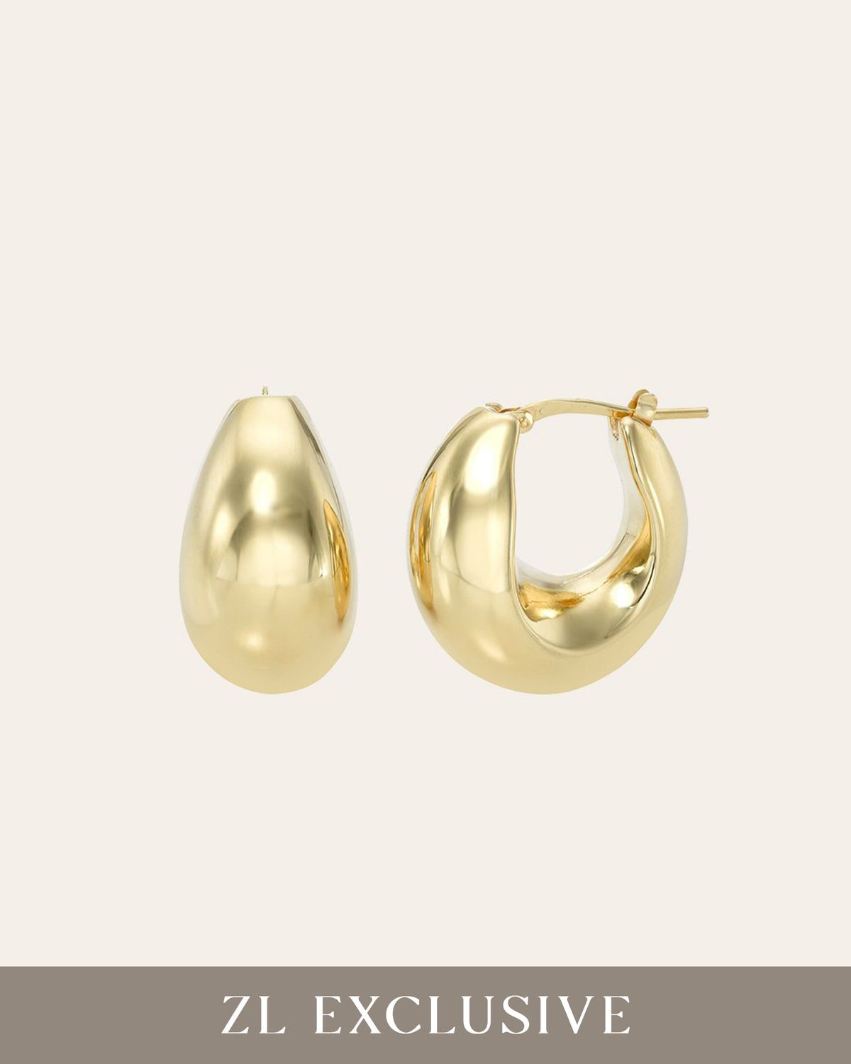 14k Gold Large Bubble Hoops