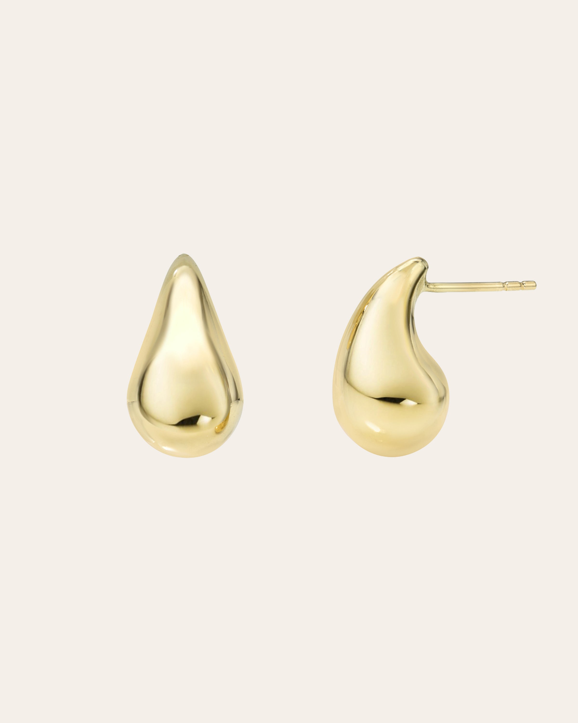 14K Gold Medium Teardrop Stud Earrings Studs Zoe Lev Jewelry