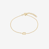 14k Gold Mini Initial Bracelet Personalized Zoe Lev Jewelry