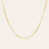 14k Gold Mini Mirror Chain Link Necklace Chains Zoe Lev Jewelry