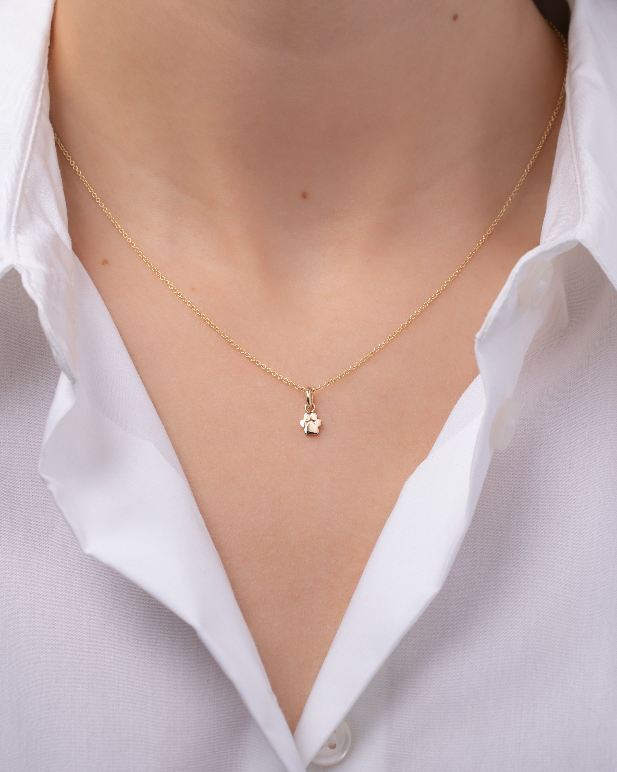 14K Gold Paw Pendant Zoe Lev Jewelry