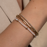 14K Gold Pearl Segment Bead Bracelet Bead Bracelets Zoe Lev Jewelry