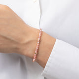 14K Gold Pink Rhodochrosite Segment Bead Bracelet Zoe Lev Jewelry