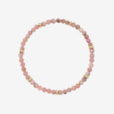 14K Gold Pink Rhodochrosite Segment Bead Bracelet Zoe Lev Jewelry