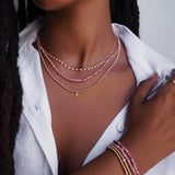 Pink Rhodochrosite Bead Bracelet Bead Bracelets Zoe Lev Jewelry