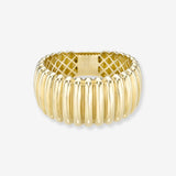 14K Gold Ribbed Ring Zoe Lev Jewelry