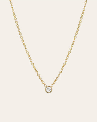 Small Bezel Diamond Necklace