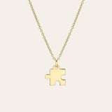 14K Gold Puzzle Piece Necklace Zoe Lev Jewelry