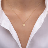 14K Gold Puzzle Piece Pendant Zoe Lev Jewelry