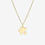 14K Gold Puzzle Piece Necklace Zoe Lev Jewelry