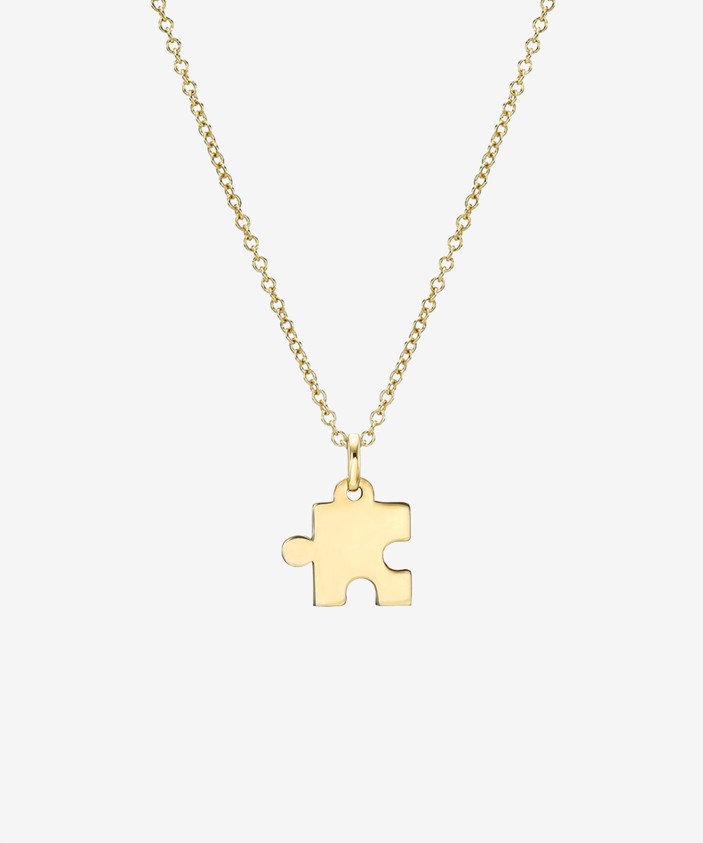 14K Gold Puzzle Piece Necklace Zoe Lev Jewelry