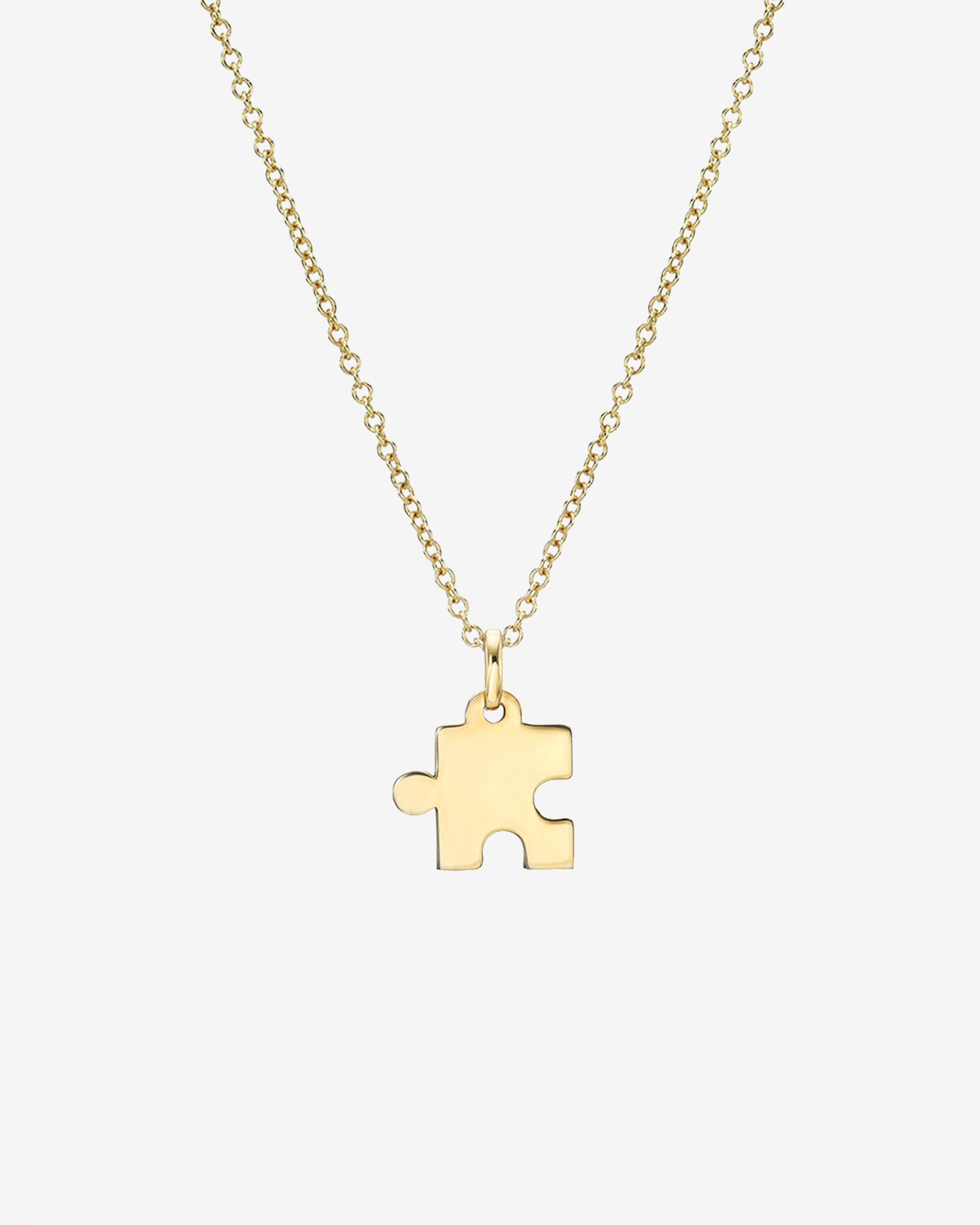 14K Gold Puzzle Piece Necklace Zoe Lev Jewelry