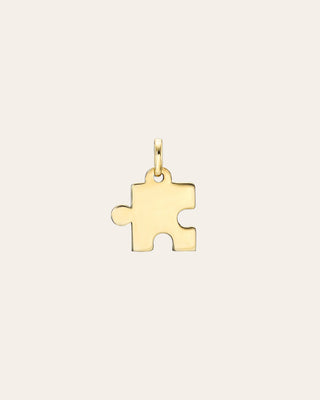 14K Gold Puzzle Piece Pendant