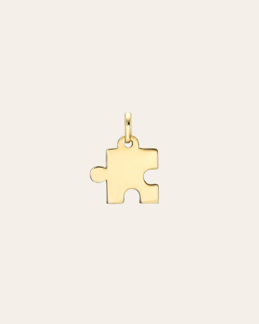 14K Gold Small Puzzle Piece Pendant