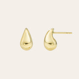 14K Gold Small Teardrop Stud Earrings Studs Zoe Lev Jewelry