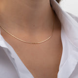 14k Yellow Gold Snake Chain Necklace SAMPLE SALE Zoe Lev Jewelry