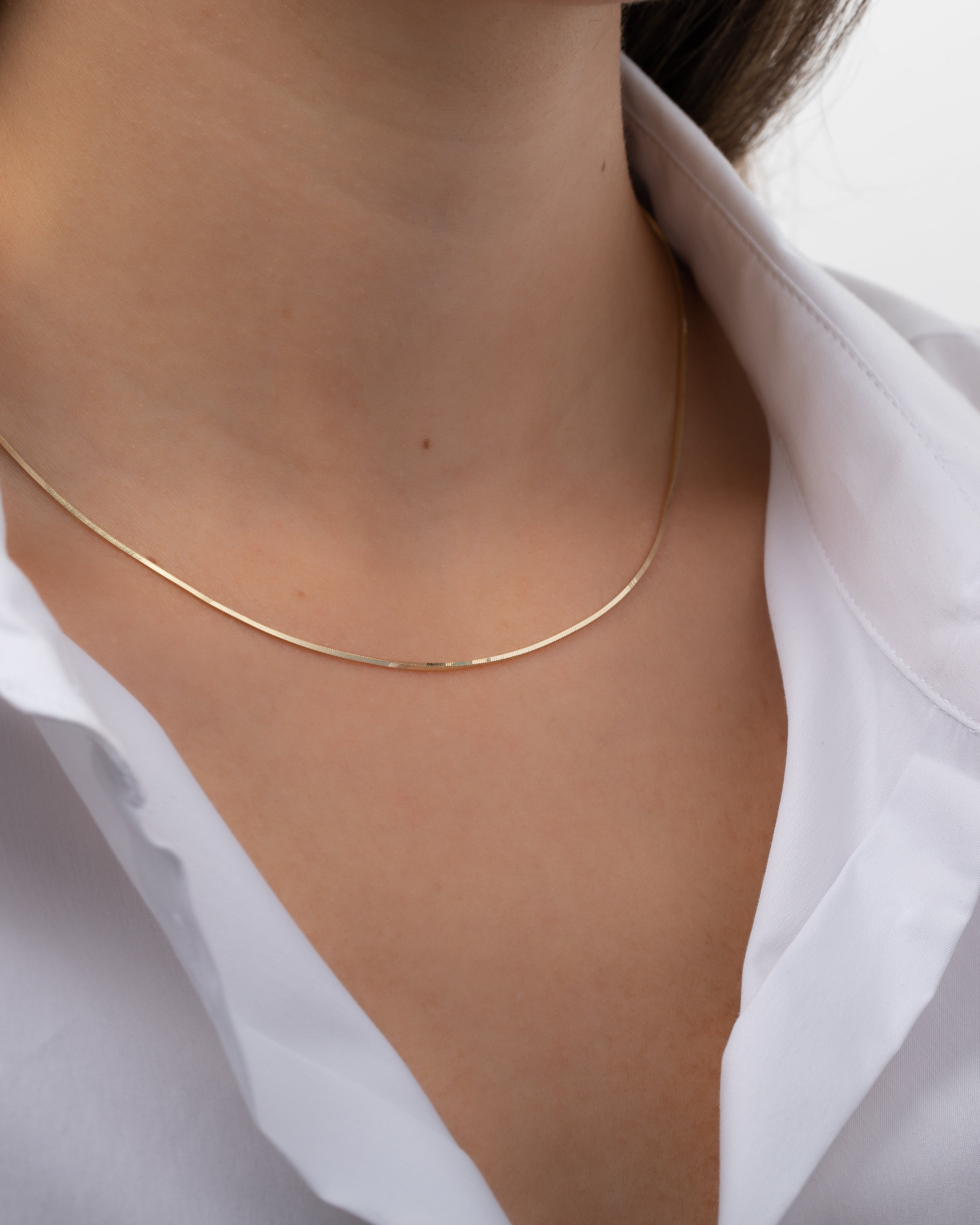 14k Yellow Gold Snake Chain Necklace SAMPLE SALE Zoe Lev Jewelry