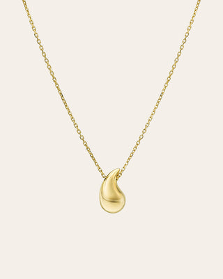 14K Gold Teardrop Necklace