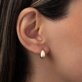 14k Gold Thick Dome Huggie Earrings Hoops & Huggies Zoe Lev Jewelry