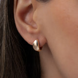 14k Gold Thick Dome Huggie Earrings Hoops & Huggies Zoe Lev Jewelry