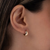 14k Gold Thick Dome Huggie Earrings Hoops & Huggies Zoe Lev Jewelry