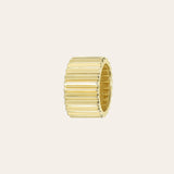 14K Yellow Gold Thick Ribbed Heirloom Charm SAMPLE SALE Zoe Lev Jewelry