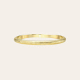 14K Gold Thin Ribbed Band Zoe Lev Jewelry