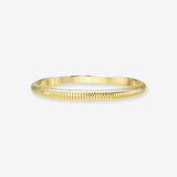 14K Gold Thin Ribbed Band Zoe Lev Jewelry