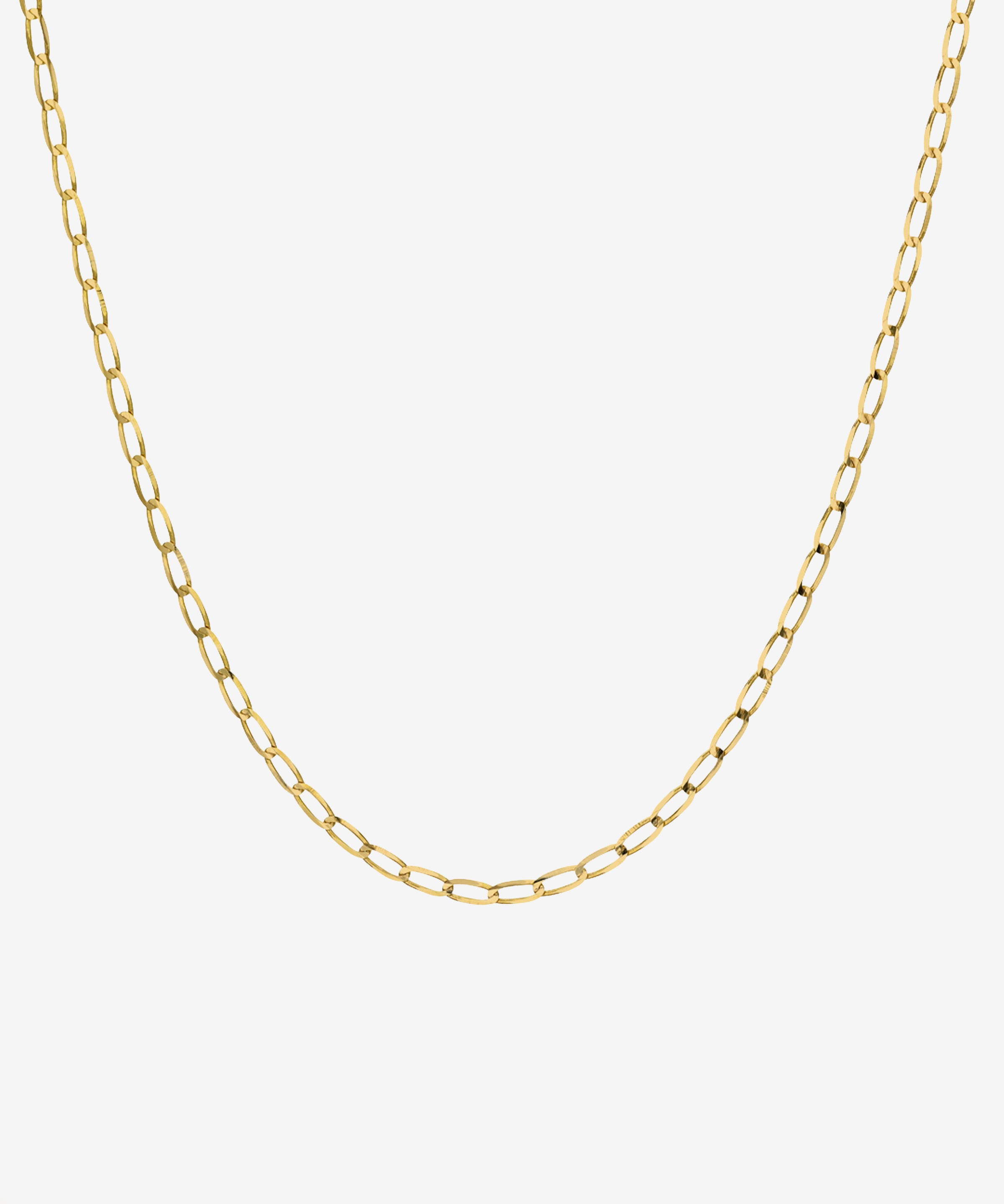 14k Gold Tiny Flat Curb Link Chain Chains Zoe Lev Jewelry