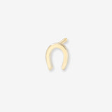 14k Gold Tiny Horseshoe Stud Earring Zoe Lev Jewelry