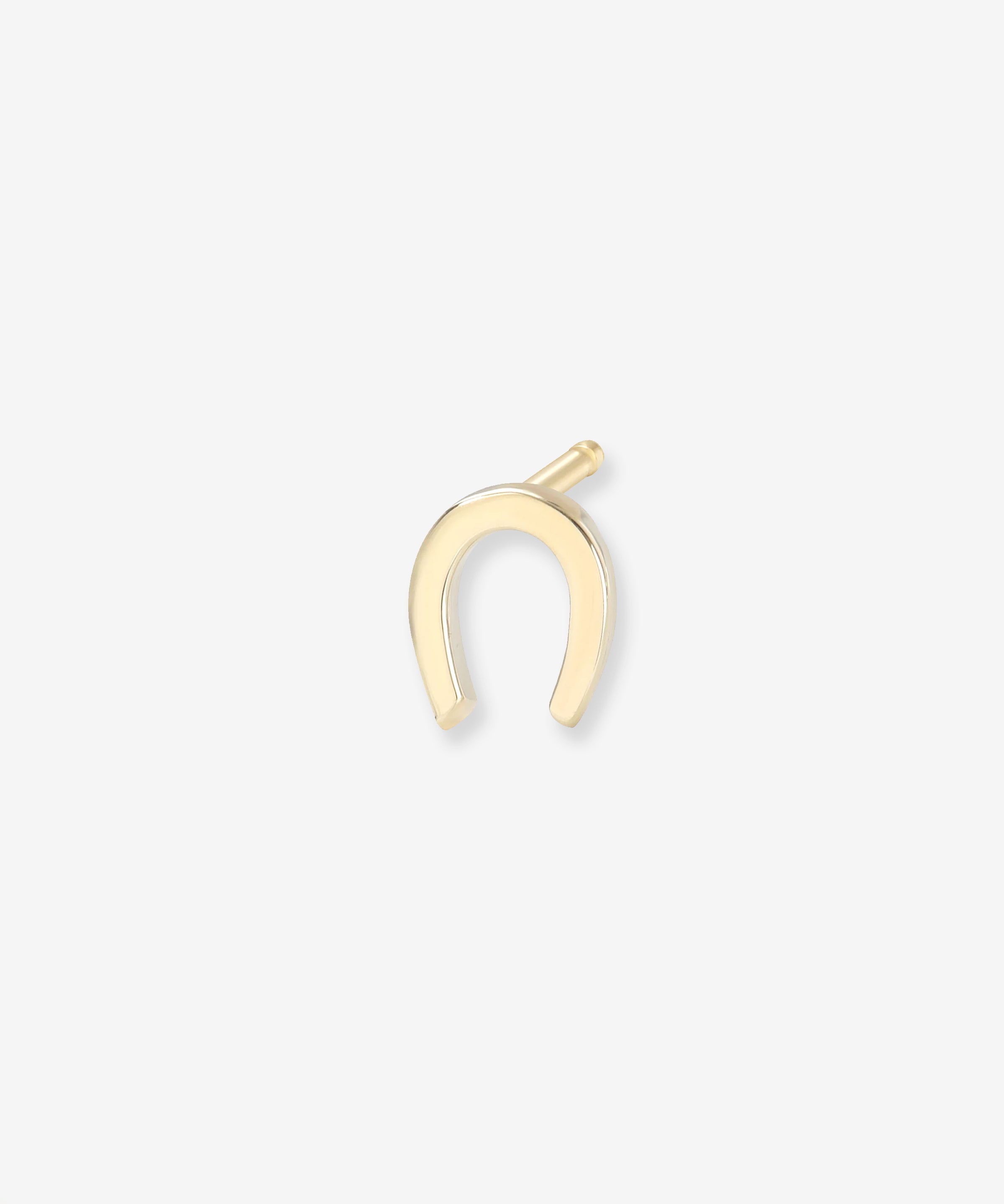 14k Gold Tiny Horseshoe Stud Earring Zoe Lev Jewelry